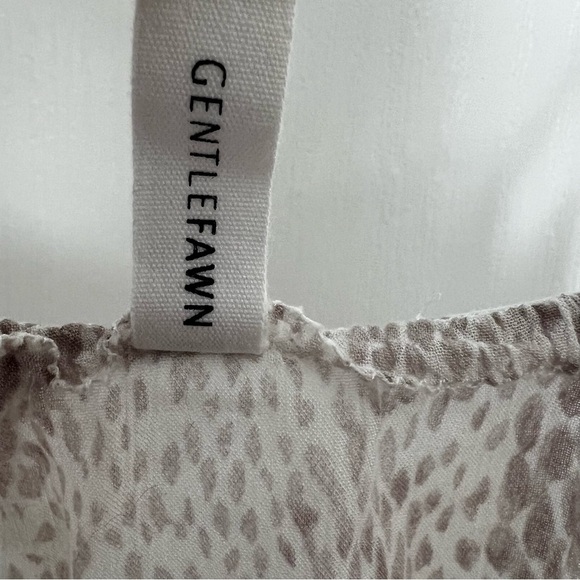 Gentle Fawn Babydoll Tank Top Women's Small Animal Print Y2K Neck‎ Tie Keyhole - Picture 4 of 7